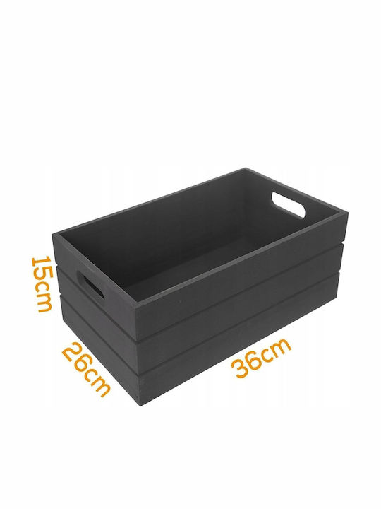 Orion Coș De Depozitare Din Bambus Negru 36x26x15cm