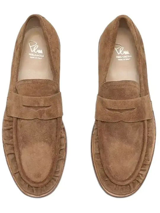 Suede Men's Moccasins in Brown Colour