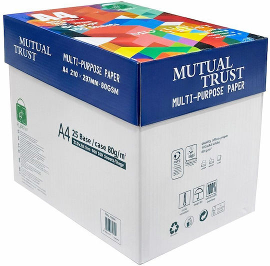 Hârtie Cartonată Copier Mutual Trust A4 Flippy 80 Gsm 25 Pachete X 100 Foi Pachet 2500 Foi 210 X 297 Mm Hârtie Multifuncțională Imprimare Copiere Proiecte Creative
