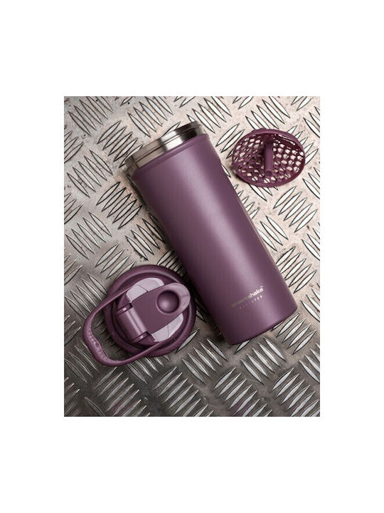 SmartShake Protein Shaker 750ml Stainless Steel Purple