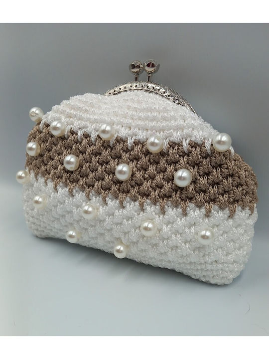 Handmade Knitted Purse Brides Pearls