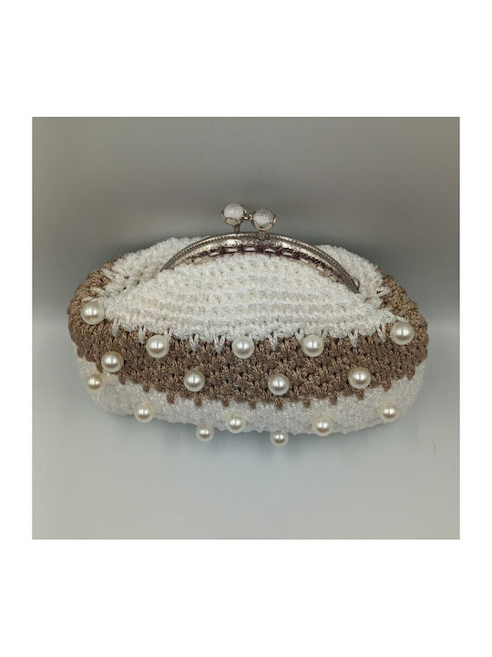 Handmade Knitted Purse Brides Pearls