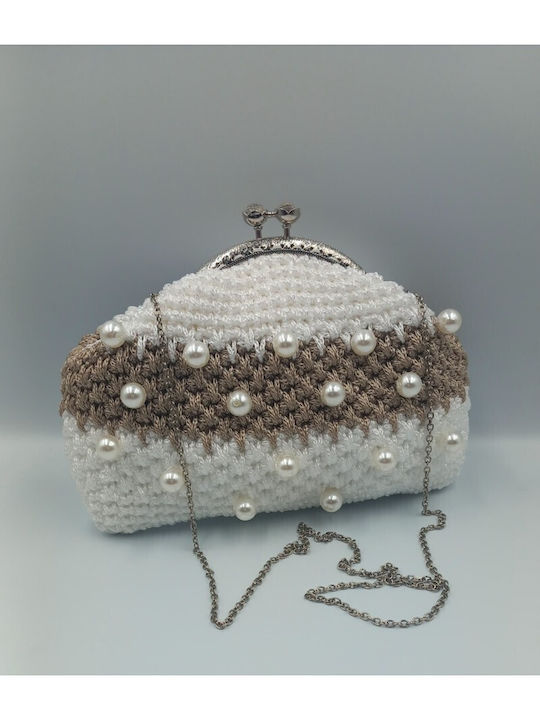 Handmade Knitted Purse Brides Pearls