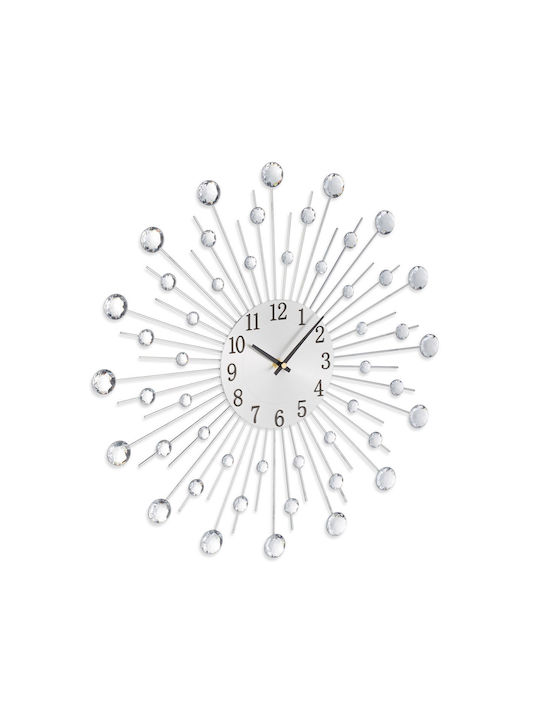 Relaxdays Wanduhren Silber Ø50cm
