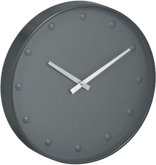 Relaxdays Wanduhr Grau Ø30cm Relaxdays Wanduhr Grau Ø30cm