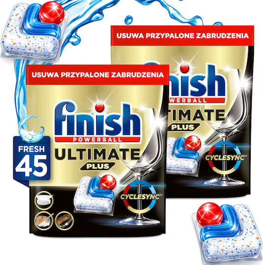 Finish Ultimate Plus Επαγγελματικές Κάψουλες Πλυντηρίου Πιάτων Οικολογικές