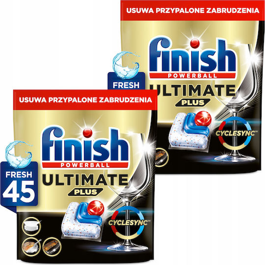 Finish Ultimate Plus Επαγγελματικές Κάψουλες Πλυντηρίου Πιάτων Οικολογικές