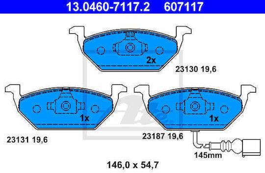 Bremsbeläge Skoda Fabia Combi 6y5 Ate 13046071172