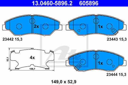 Kia Sportage K00 Ate 13046058962 Спирачни накладки