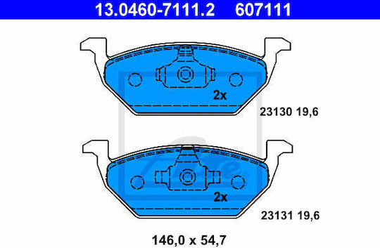 Placute de frana Vw Polo 9n Ate 13046071112
