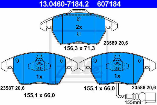 Vw Passat 362 Brake Pads Ate 13046071842