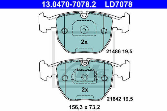 Plăcuțe de frână Ate pentru Bmw 5 E39 13047070782