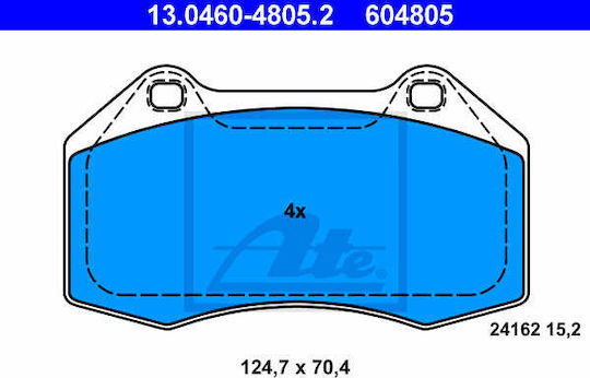 Placute de frana Renault Clio III Br0 1 Cr0 1 Ate 13046048052