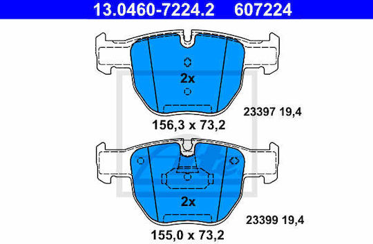 Brake Pads Land Rover Range Rover Iii Lm Ate 13046072242