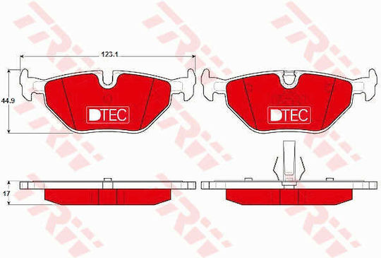 Trw Brake Pad Set Disc Brake Gdb1344dte