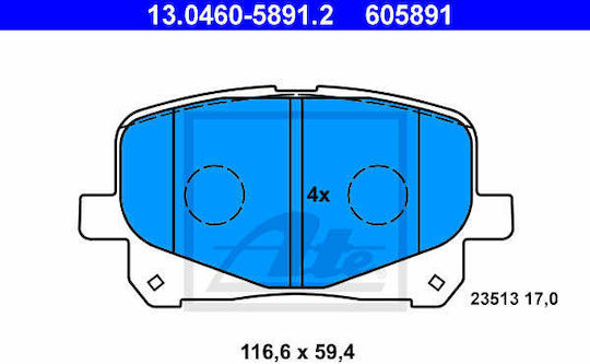 Placute de frana Toyota Previa Mcr3 Acr3 Clr3 Ate 13046058912