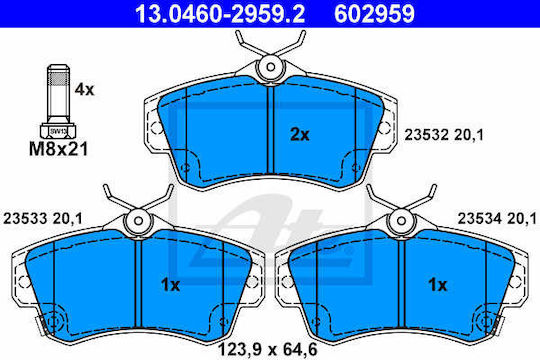 Brake Pads Chrysler Pt Cruiser Pt Ate 13046029592