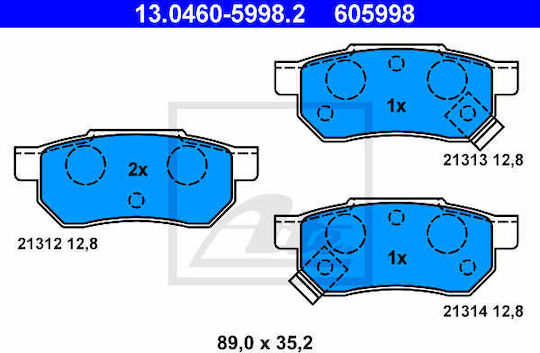 Placute de frana Honda Civic V Hatchback Eg Ate 13046059982