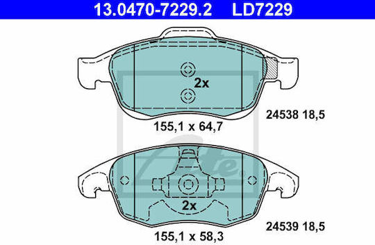 Citroen Berlingo B9 Brake Pads Ate 13047072292