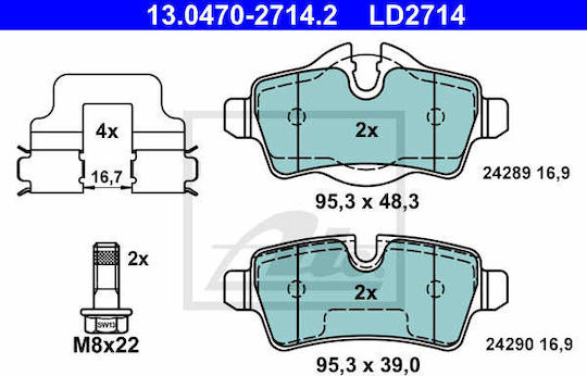 Brake Pads Mini Mini R56 Ate 13047027142