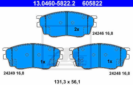 Brake Pads Mazda 6 Gg Ate 13046058222