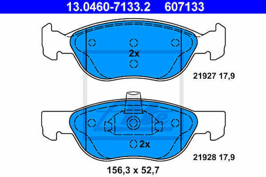 Brake Pads Fiat Punto 188 Ate 13046071332