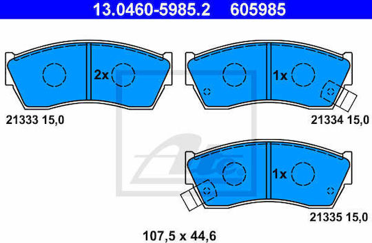 Subaru Justy Ii Jma Ms Ate Brake Pads 13046059852