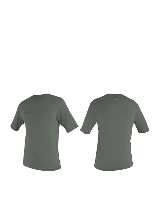 O'Neill Skins UPF 50+ Ανδρική Κοντομάνικη Αντηλιακή Μπλούζα Πράσινη