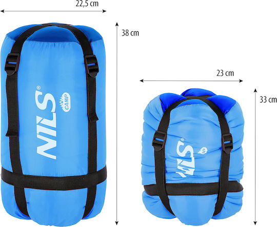 Nils Sleeping Bag Kids 3 Seasons Blue