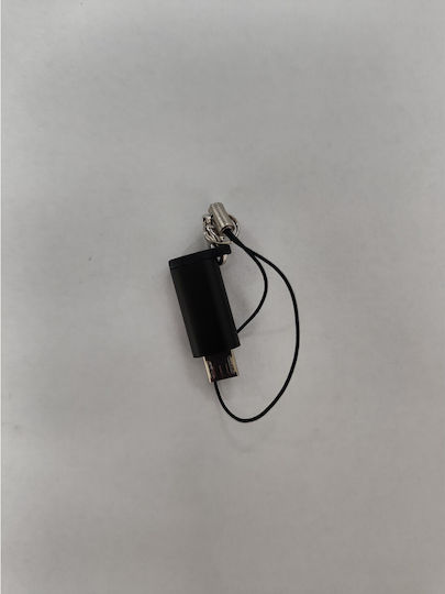 Adaptor Micro USB Feminin La Type-C Masculin Cu Agățătoare Pentru Chei Inclusă Negru