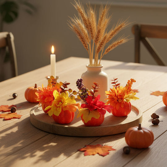 Autumn Decor Artificial Pumpkin 8x10 Cm 4 Models