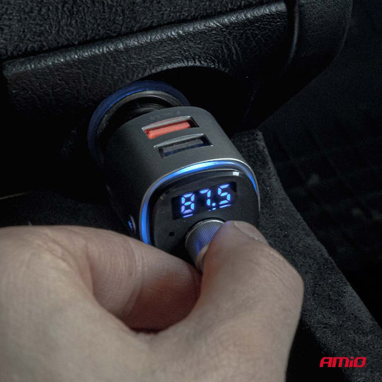 AMiO FM Transmitter Auto mit MicroSD Bluetooth USB