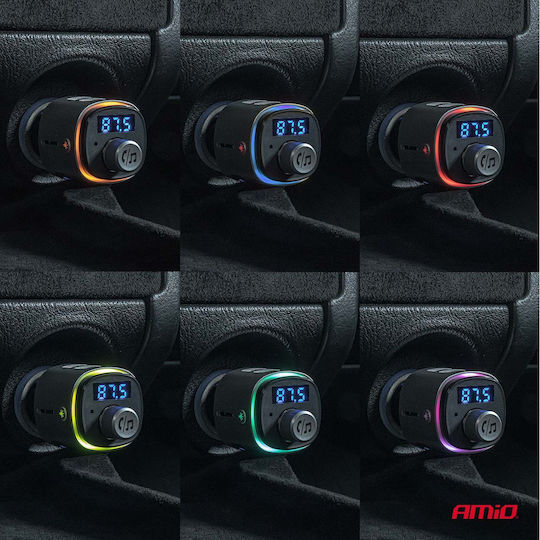 AMiO FM Transmitter Auto mit MicroSD Bluetooth USB