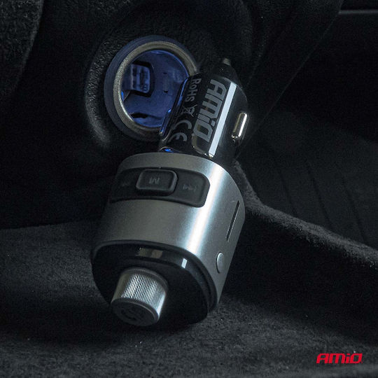 AMiO FM Transmitter Auto mit MicroSD Bluetooth USB
