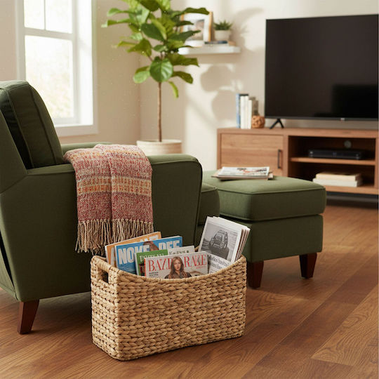 Relaxdays Raft Pentru Reviste Maro 25x17x43cm