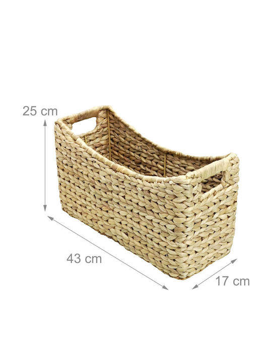 Relaxdays Raft Pentru Reviste Maro 25x17x43cm
