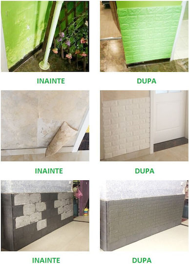 Panouri Decorative 3D Din PVC Autoadezive Gri 70x77cm 10 Bucăți