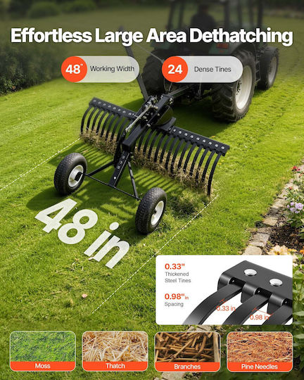 Vevor Lawn Rake with Pole