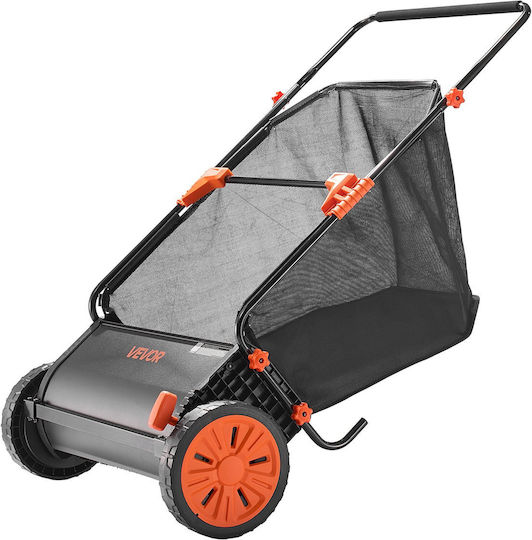 Vevor Manual Lawn Sweeper 76.2 Cm Leaves Grass Collection Bag 12 Cubic Feet Adjustable Brush Height Rubber Wheels Stscpqsqhs12jqdr0001v0