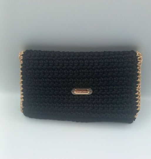 Aristourgimata Fabric Handmade Tobacco Pouch with Magnetic Closure Black Gold