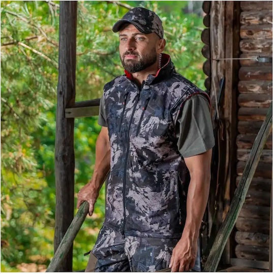 Chameleon Hunting Vest Double Sided Camouflage Fleece Orange