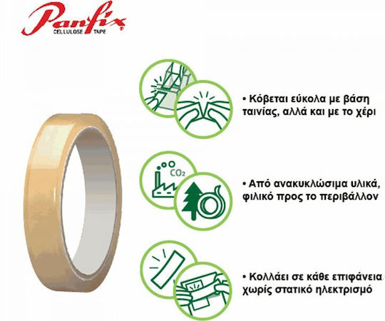 Panfix Клеяща Лента 15mmx66m Прозрачна Опаковка 10 Броя