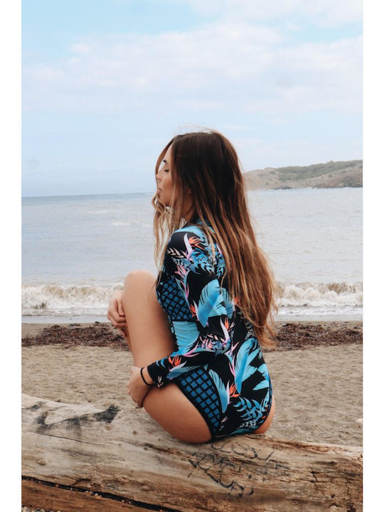 Blue One Piece Swimsuit