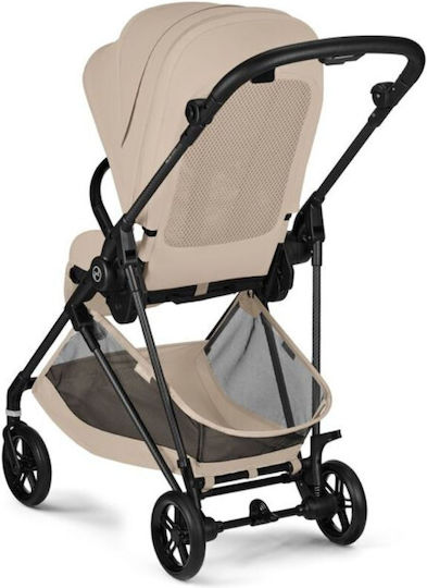 Cybex Melio Baby Stroller Suitable for Newborn Carbon / Almond Beige 5.9kg