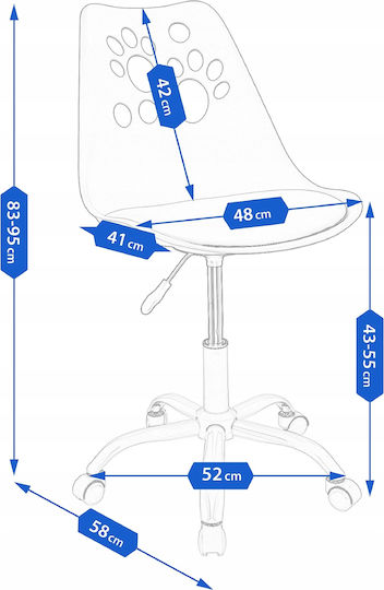 Jumi Kinderstühle Bürostuhl 52x58x83-95cm Blau Jumi Kinderstühle Bürostuhl 52x58x83-95cm Blau