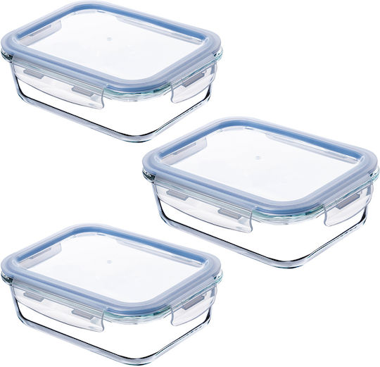 Kadax Set Mittagsboxen Glas Transparente 3Stücke