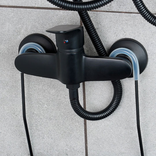 Vilde Επιτοίχια Ραφιέρα Μπάνιου Μεταλλική 33.5x12.5x38cm Μαύρη Vilde Επιτοίχια Ραφιέρα Μπάνιου Μεταλλική 33.5x12.5x38cm Μαύρη