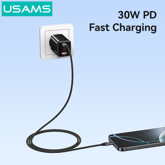 Usams USB-C zu Lightning Kabel 30W Schwarz 1m (SJ770USB01)