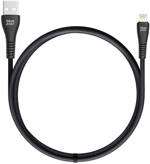 Blue Star Cablu USB-A la Lightning 12W Negru 1m