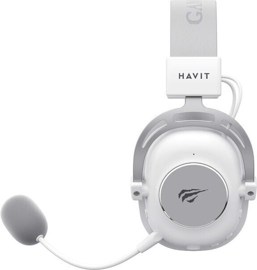 Havit H2002YG Over Ear Gaming Headset with 3.5mm / Bluetooth Connection White/Grey